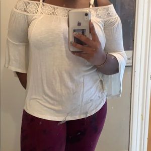 Long Sleeve off the shoulder dress shirt